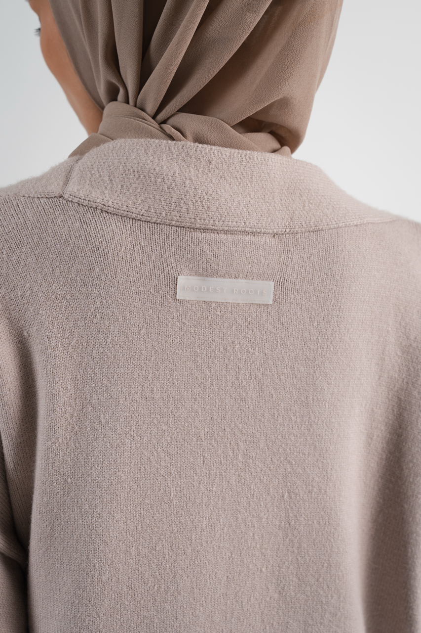 RELAXED MAXI CARDIGAN - Ashpetal Cream